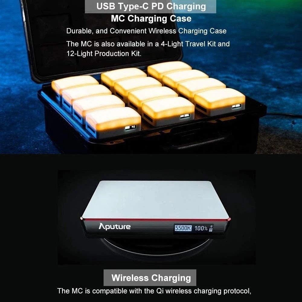 High-Performance MC RGBWW Video Light with USB-C Fast Charging & HSI Flexibility