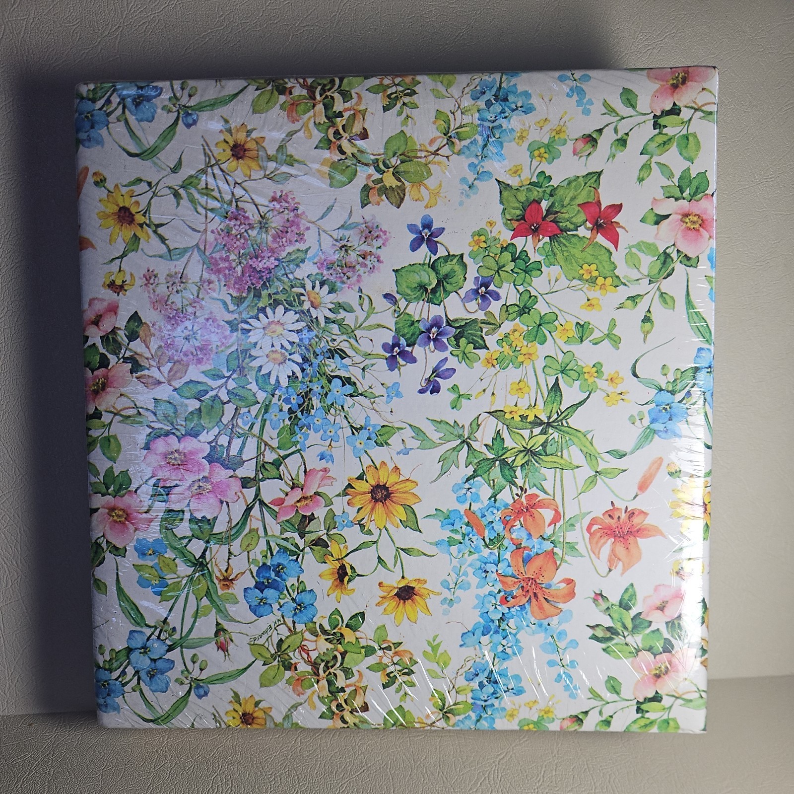 Floral 3 Ring Binder Photo Album 100 Self-adhesive Sheets Pages – New Sealed