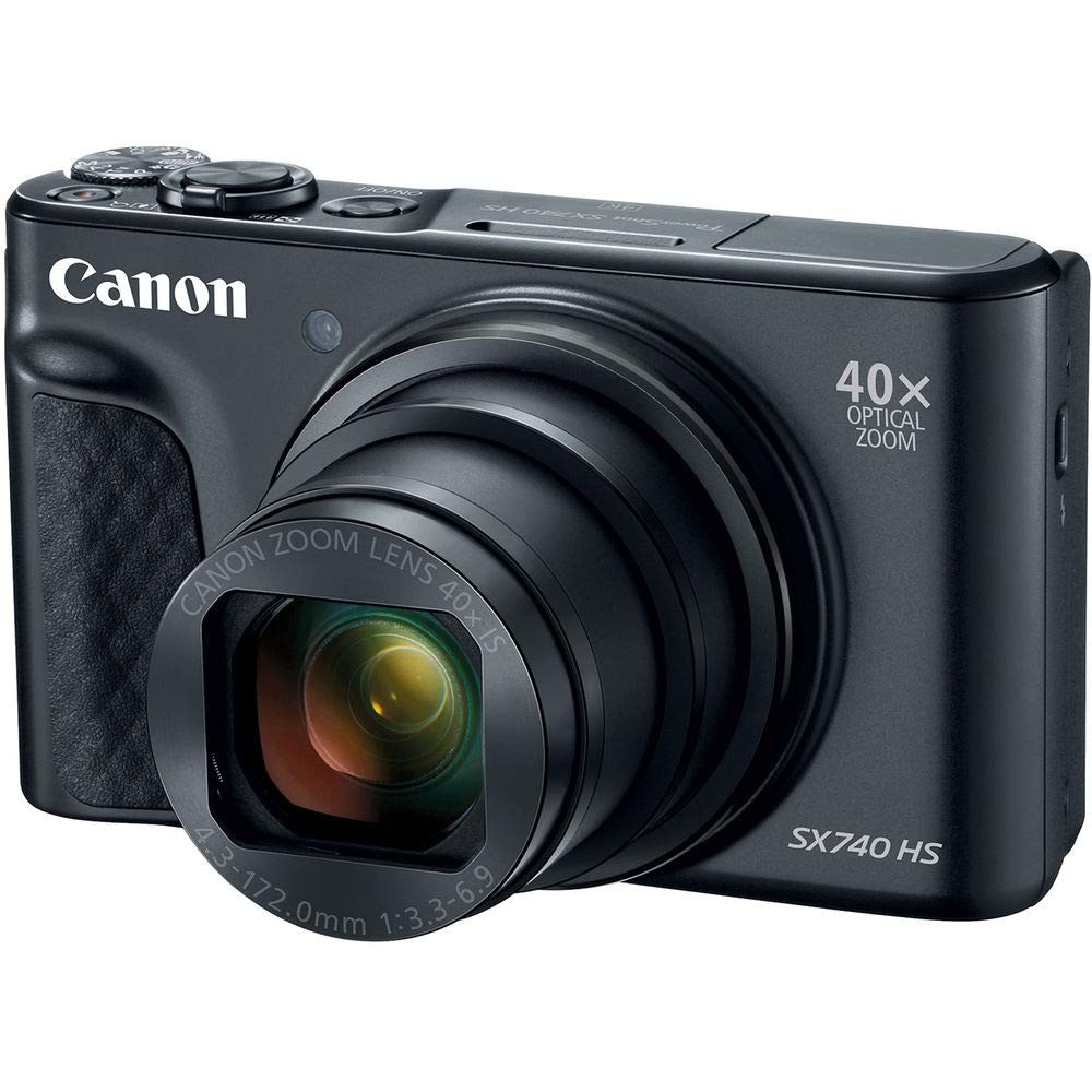 Canon PowerShot SX740 HS Digital Camera (Black) (Intl Model) +Extra Accessory Bu