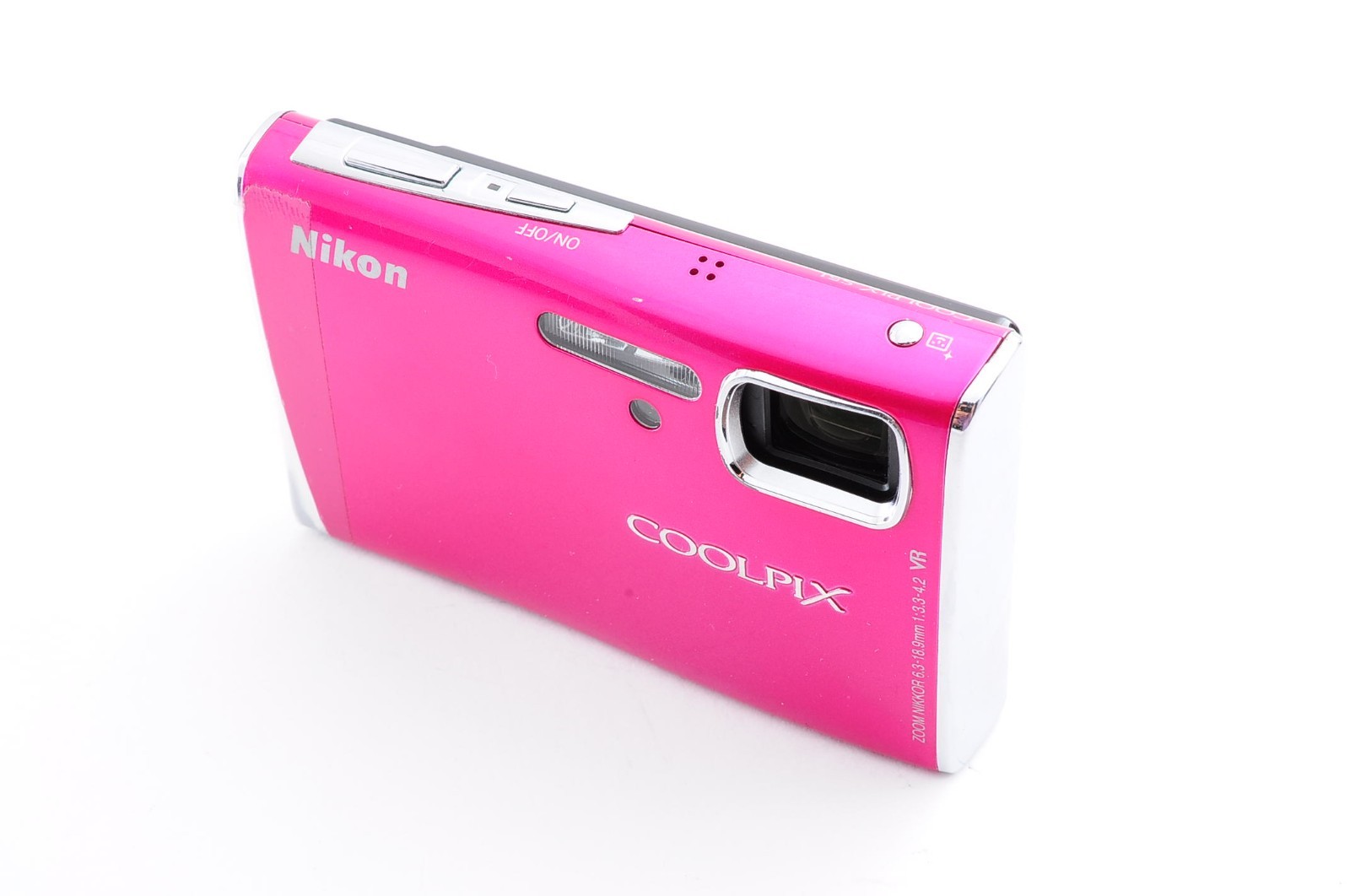 Nikon COOLPIX S51 Pink 8.1MP Digital Camera Tested Battery Charger Japan