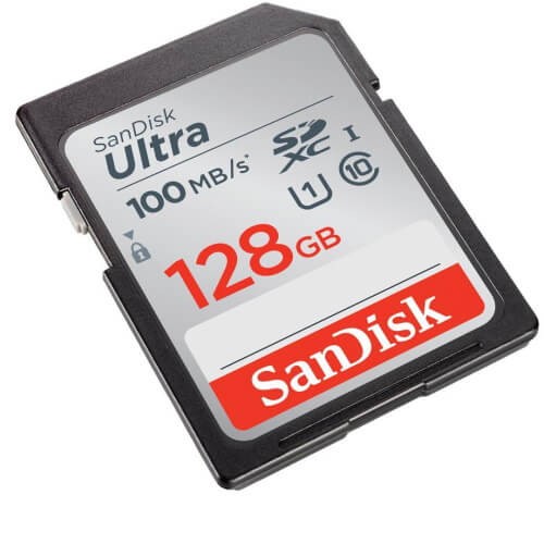 SanDisk 128GB Ultra SDHC UHS-I and SDXC UHS-I memory card – SDSDUNR-128G-GN6IN