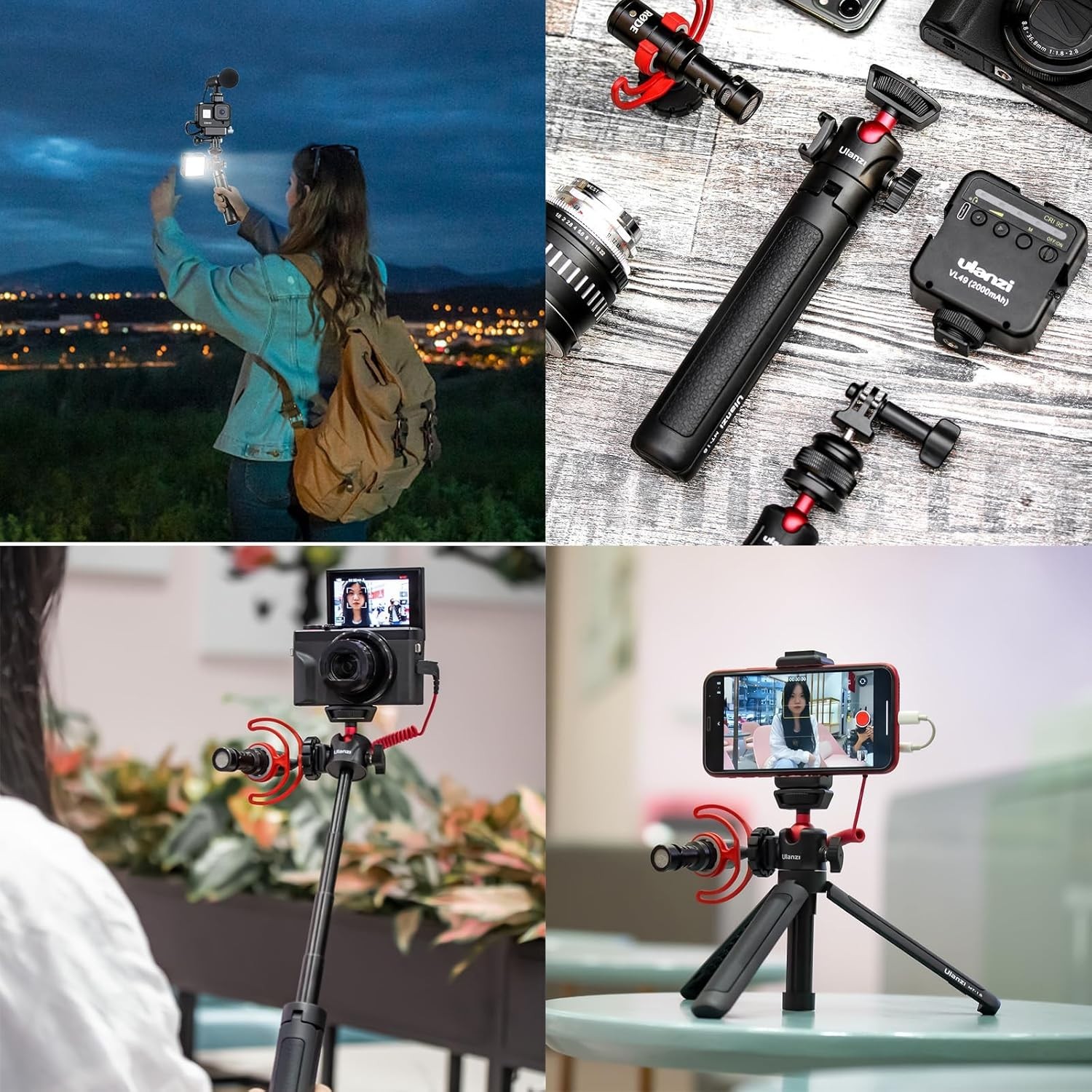 ULANZI MT-16 Extendable Mini Camera Tripod, Ball Head, 22cm Extension