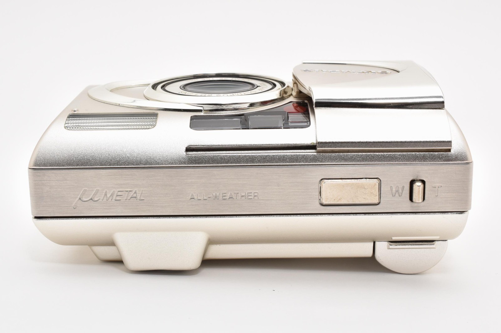 Olympus µ mju Metal Silver Exc+5 35mm Film Camera Point & Shoot with Strap JAPAN