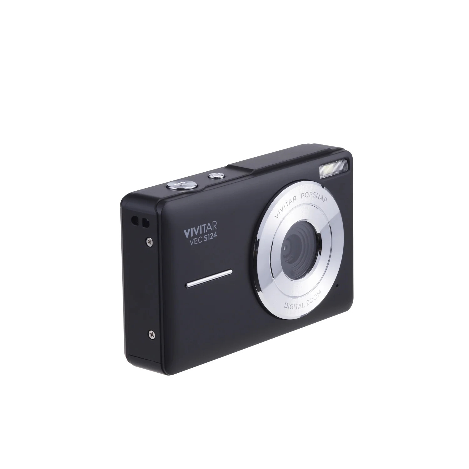Vivitar VECS124 Popsnap 44MP Digital Camera, Black, 16X Zoom, 1080p, Micro SD,