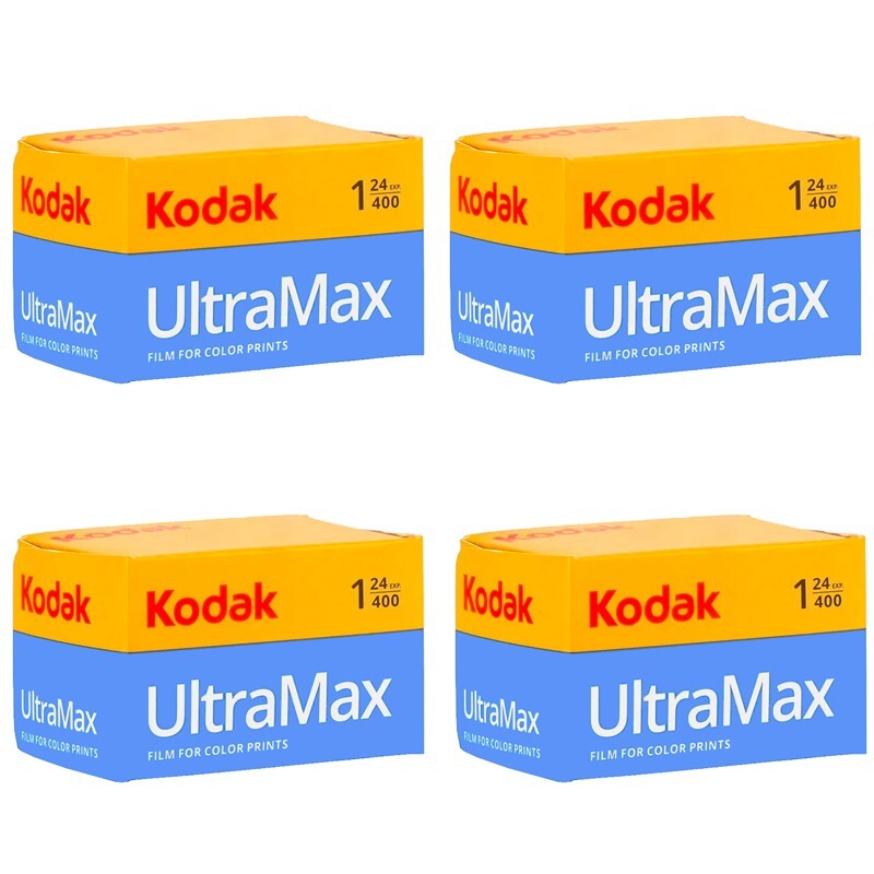 4 Rolls Kodak GC/Ultramax 400 24 Exposure Color Negative 35mm Film