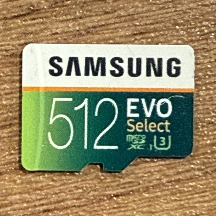 Samsung EVO Select 512GB microSDXC Card Class 10 High Speed MB-ME512KA/AM