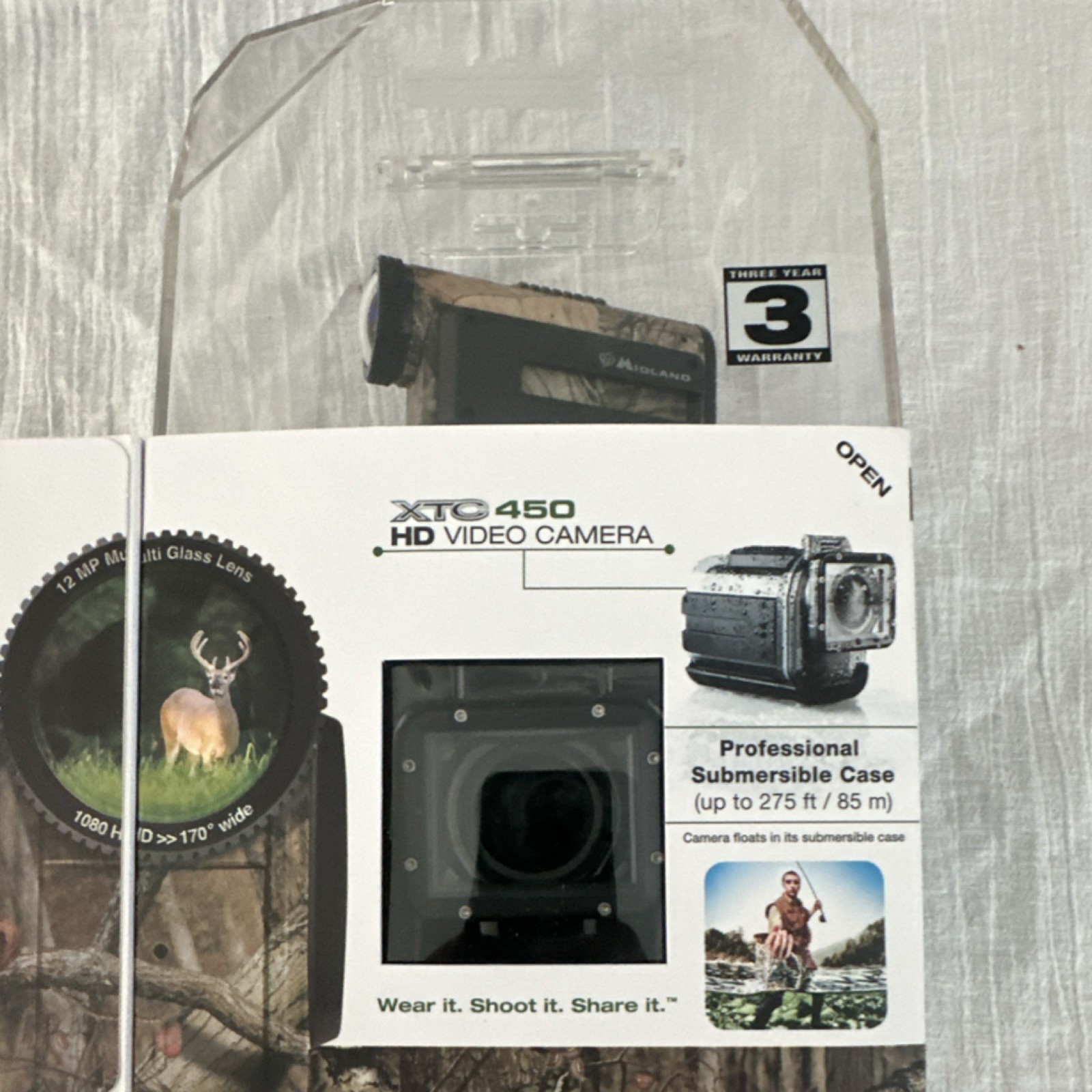 Midland XTC450 HD Camouflage Helmet Action Camera, Waterproof, Wi-Fi, MicroSD