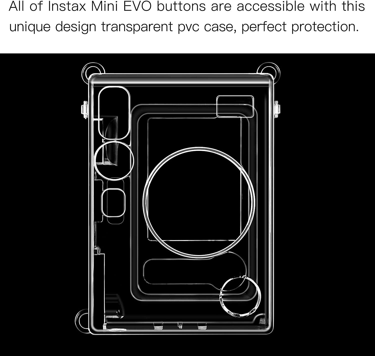 Protective Clear Case for Fujifilm Instax Mini EVO Camera Crystal Hard PVC Cover