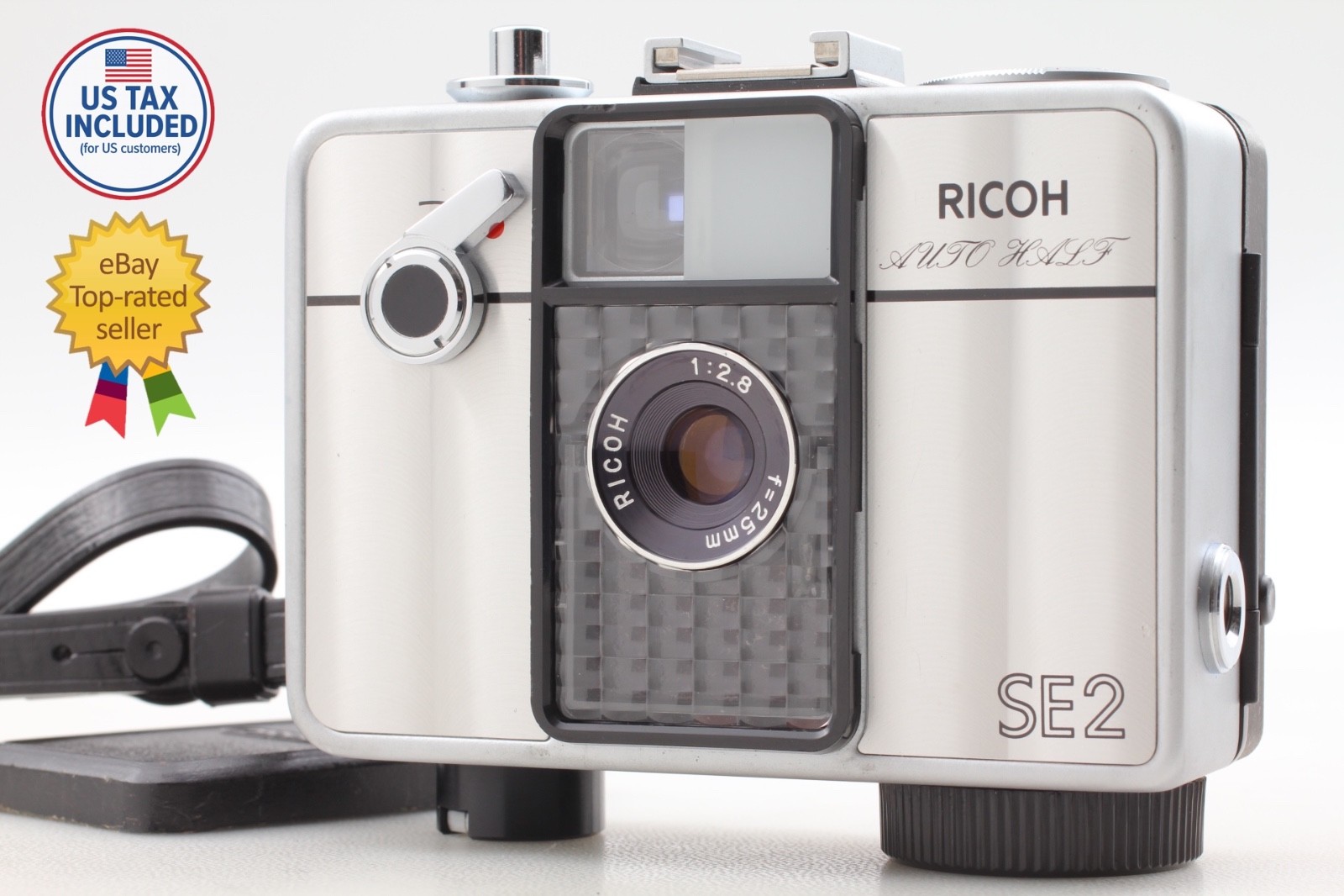【 Near Mint 】 RICOH Auto Half SE2 35mm Half Flame Film Camera From Japan #3022