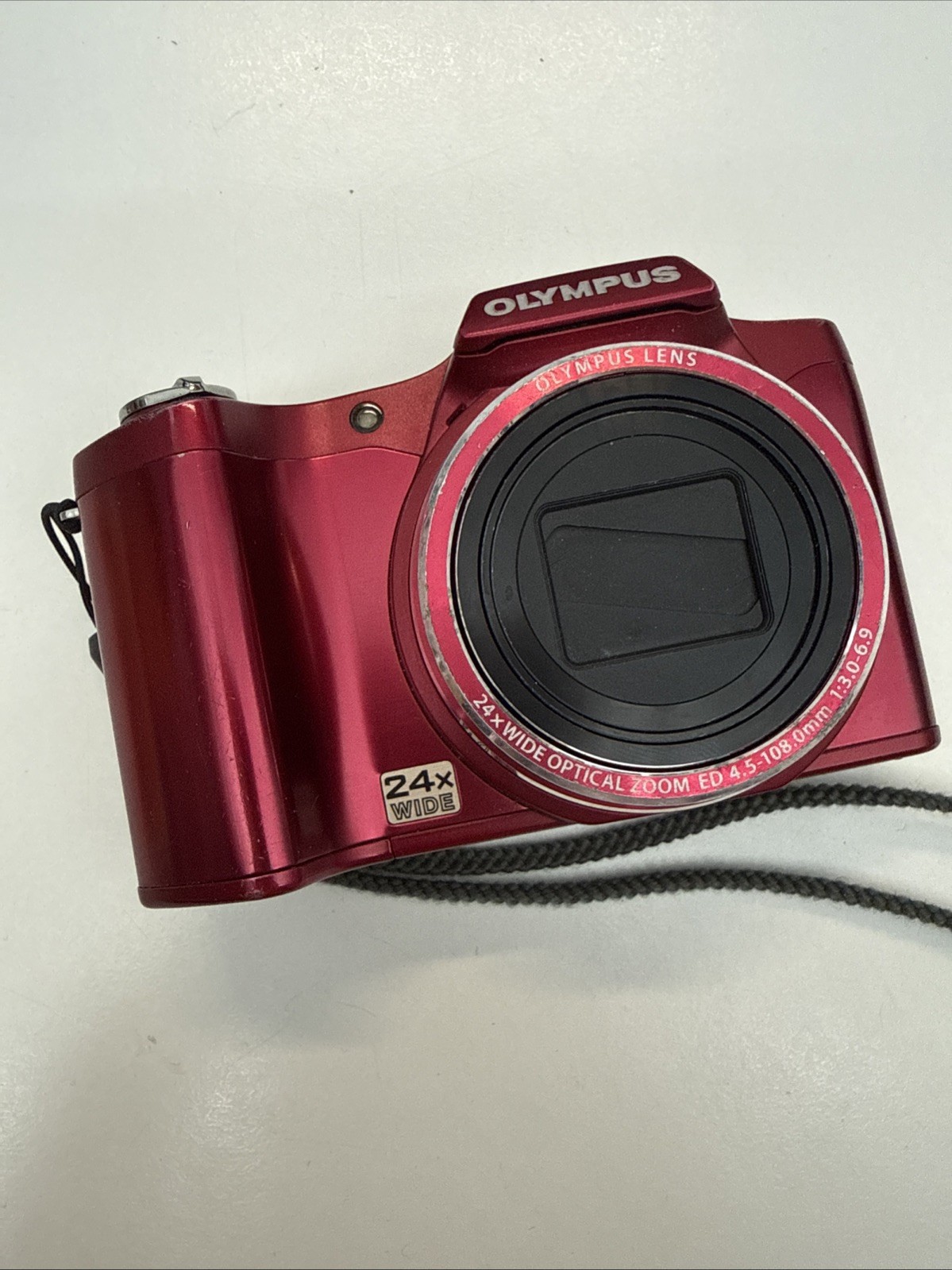 Olympus SZ-14 14.0MP Digital Camera Red Lens Error Includes Wrist Strap