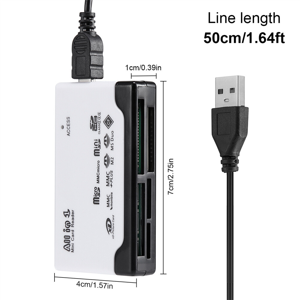 Card Reader USB 2.0 Type C Micro SD TF CF Smart Memory Adapter Laptop Computer