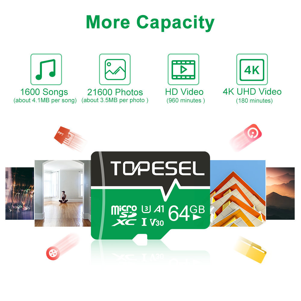64GB Micro SD Card Memory Card Class 10 SDXC SDHC TF Card For Phone Camera LOT