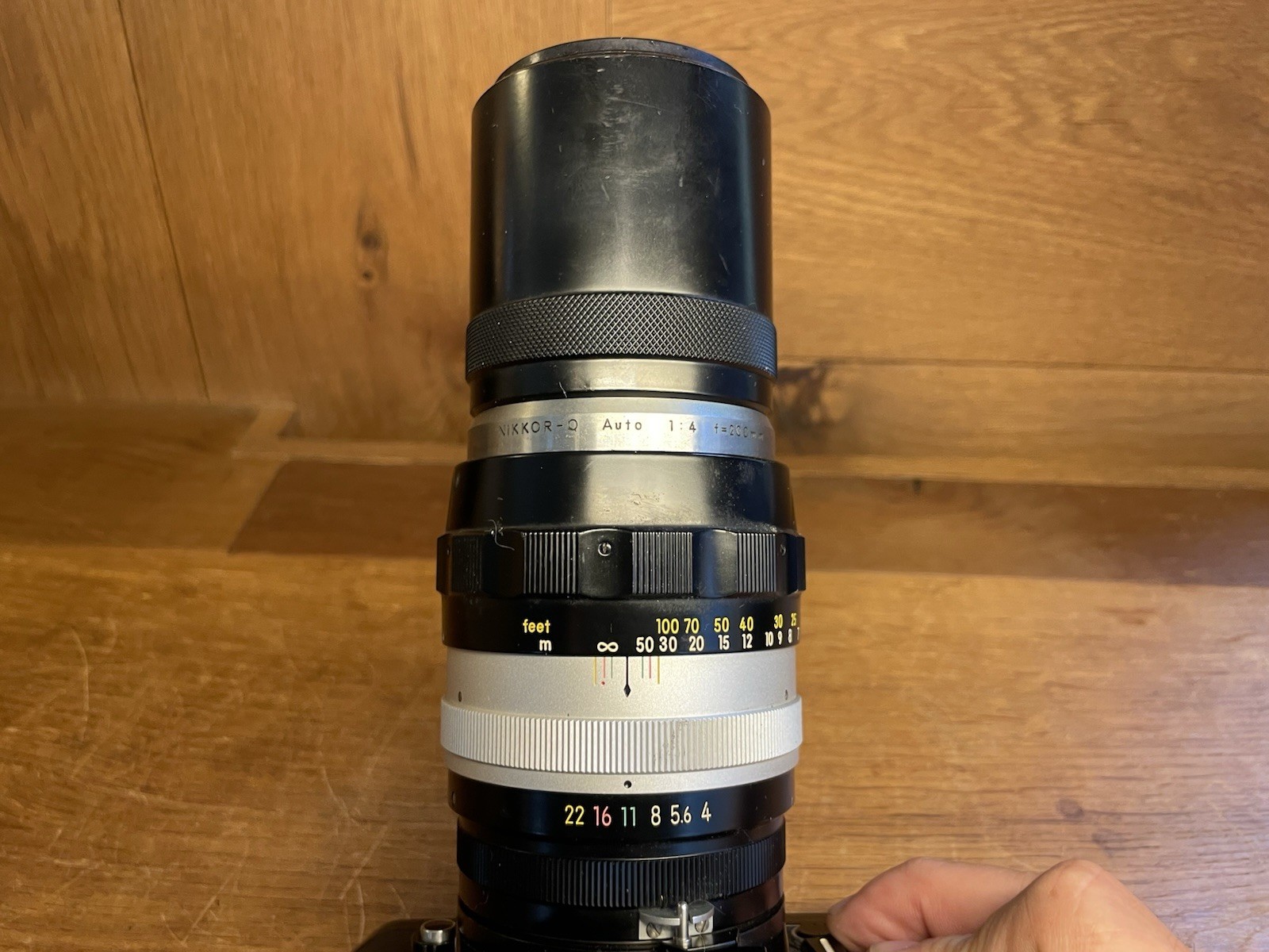 *Near Mint* Nikon Nikomat EL Black Camera Nikkor Q Auto 200mm F/4 Non Ai From JP