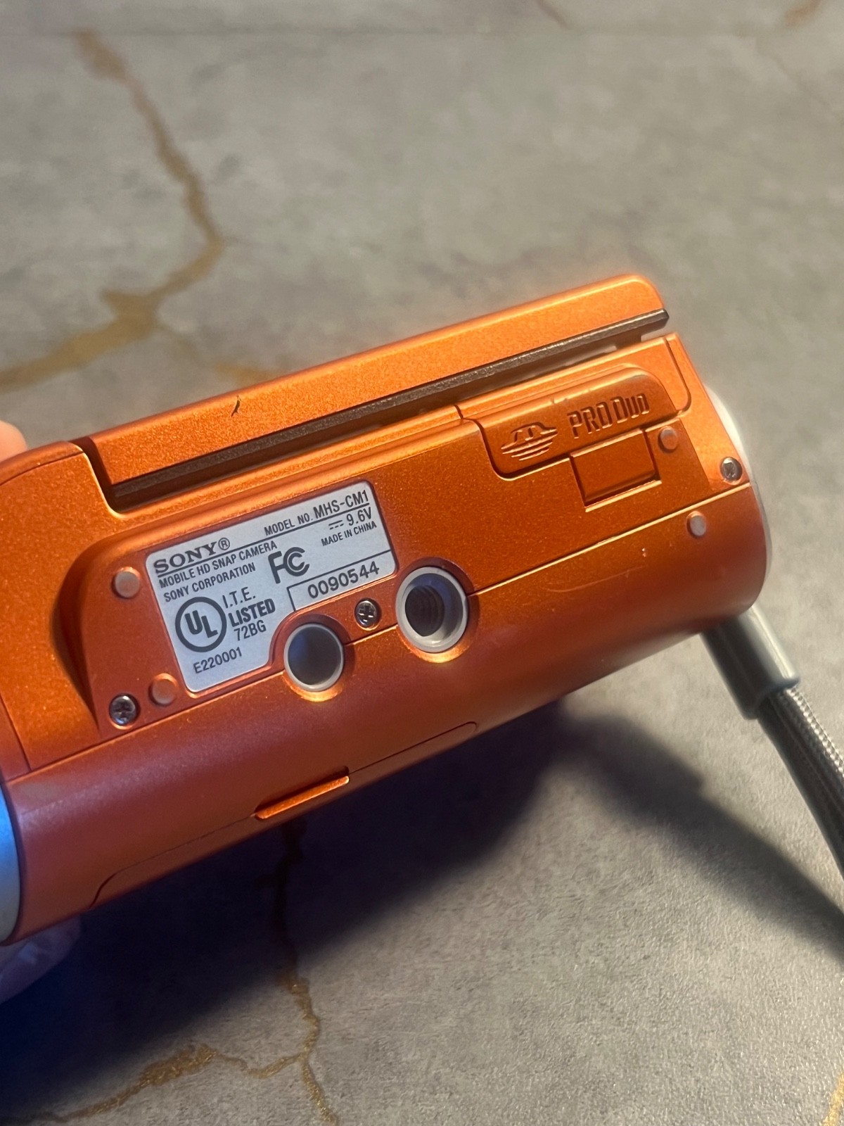 Sony Webbie HD MHS-CM1 Orange 5.0 MP4 SONY Camera UNTESTED
