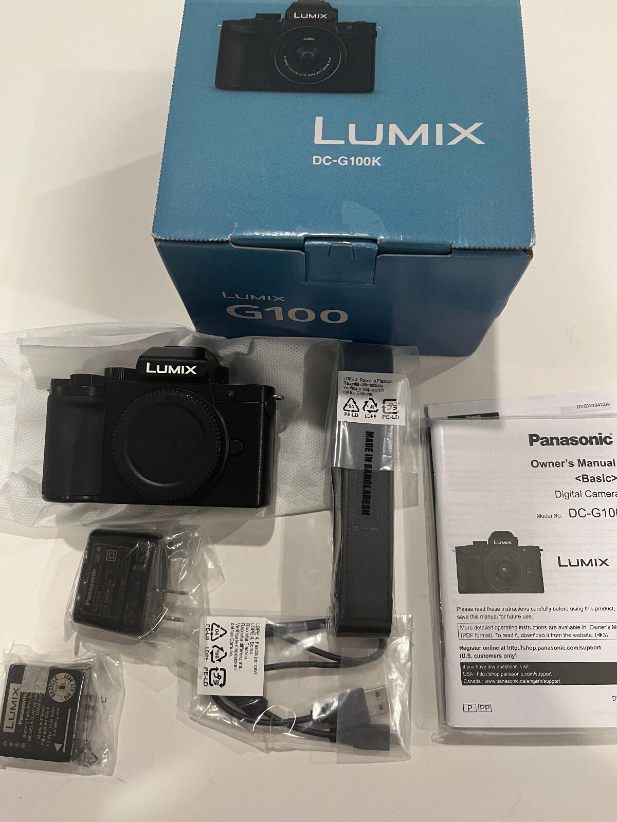 Panasonic Lumix DC-G100 20.3 MP Digital Camera – Black – Body – Free Shipping