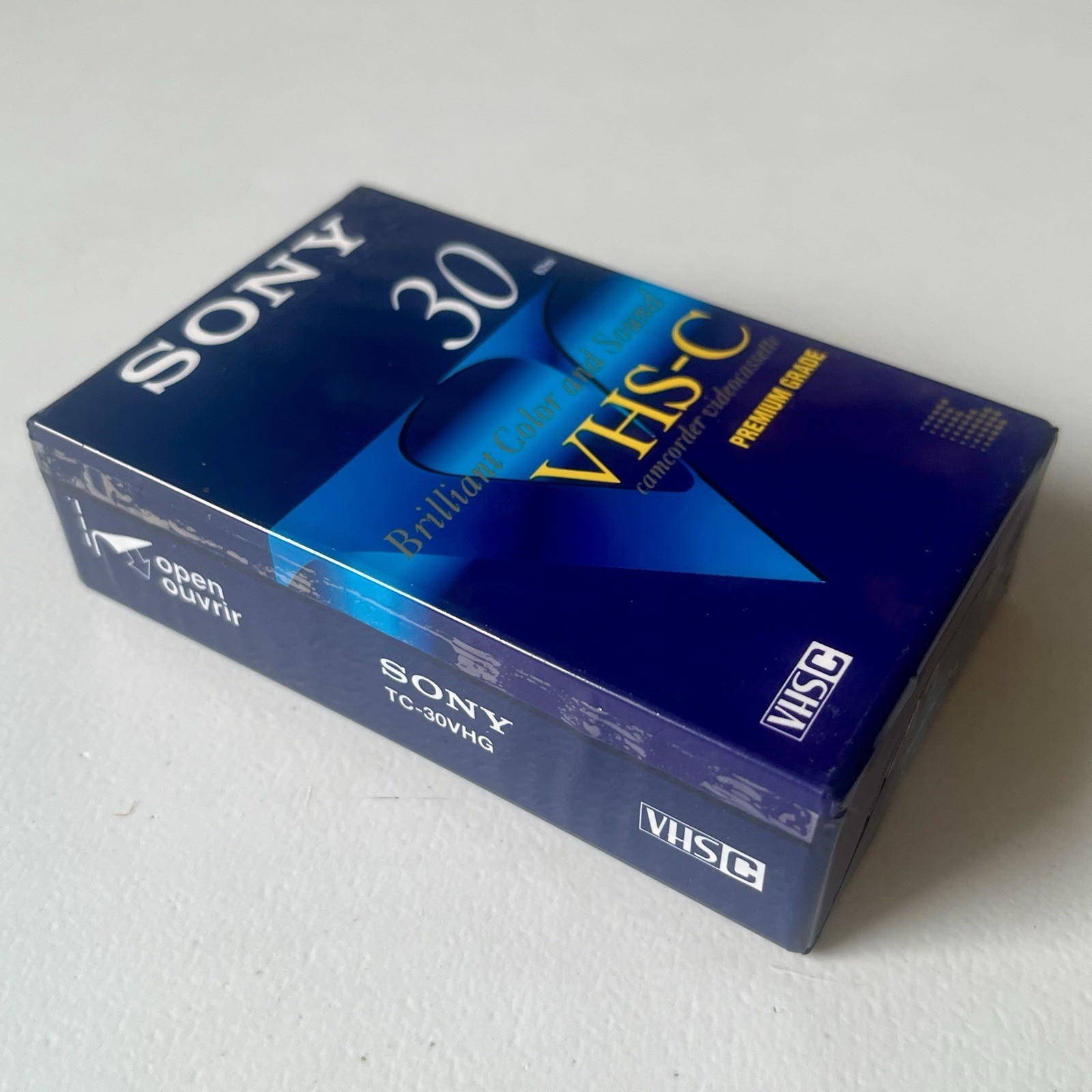 VHS-C Camcorder Videocassette Tape Sony 30 Minute Premium Grade TC-30VHG