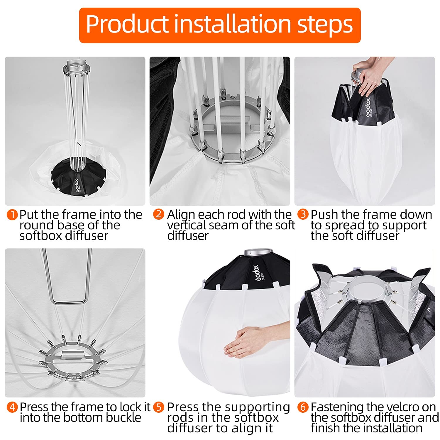 Godox Collapsible Lantern Softbox Omni-Directional Light Modifier Bowens for SL