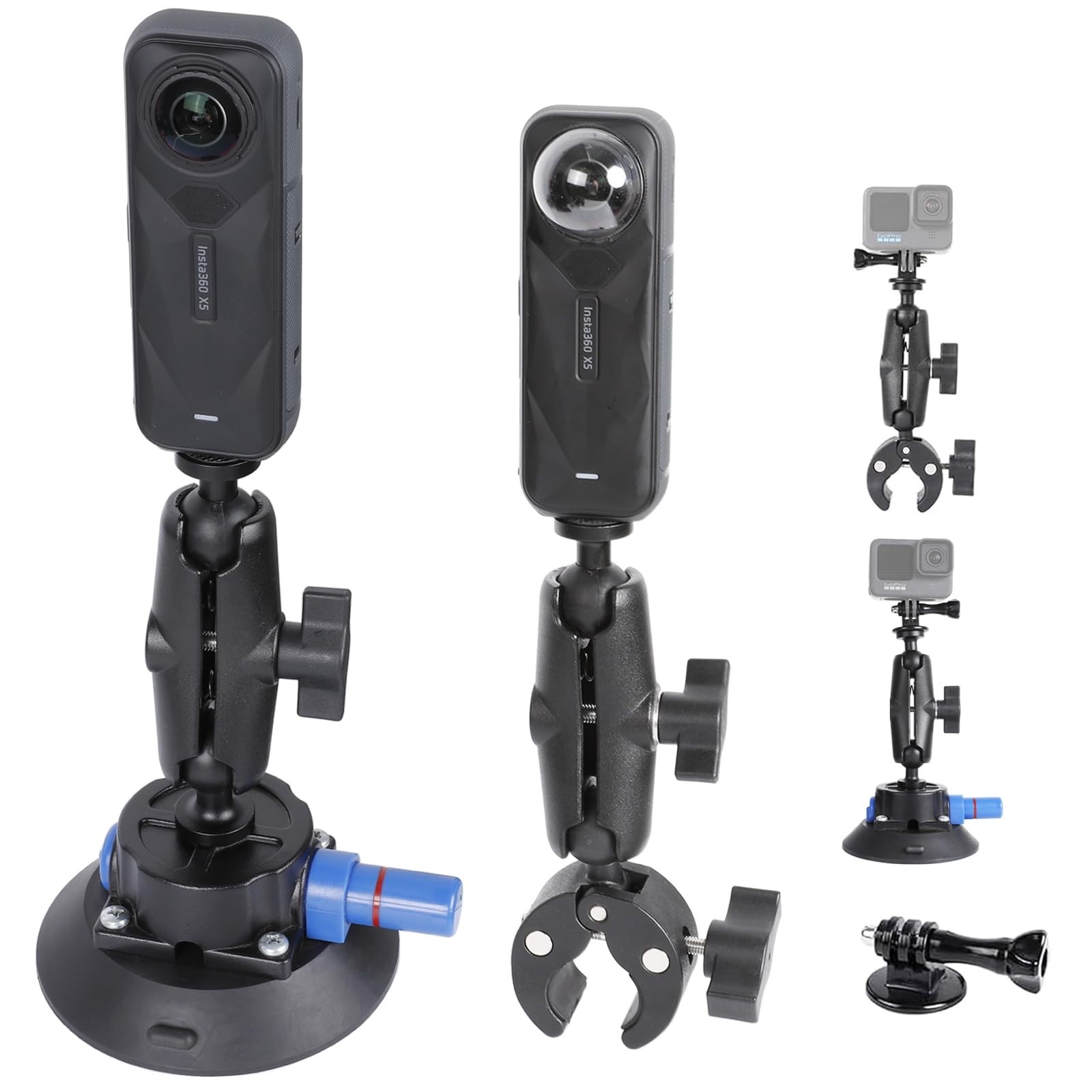 Camera Air Pump Vacuum Suction Cup Handlebar Mount Kit for Insta360 & GoPro – 36