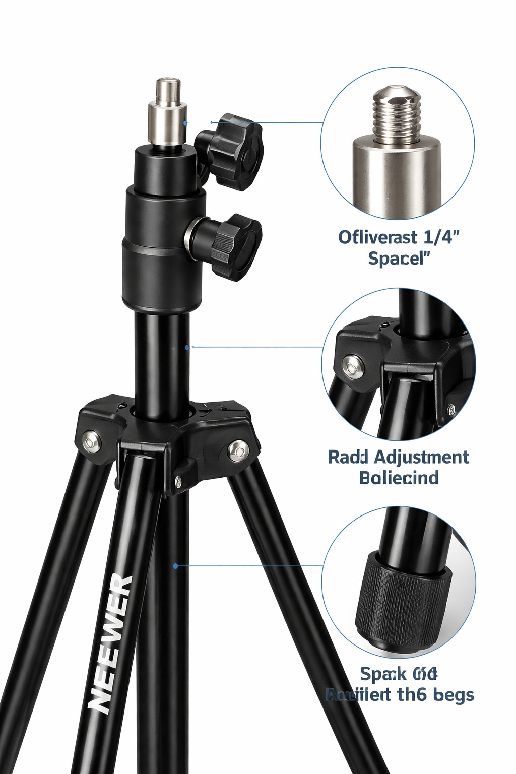 Neewer 75″/6 Feet/190CM Photography Light Stands for Relfectors, Softboxes, Ligh