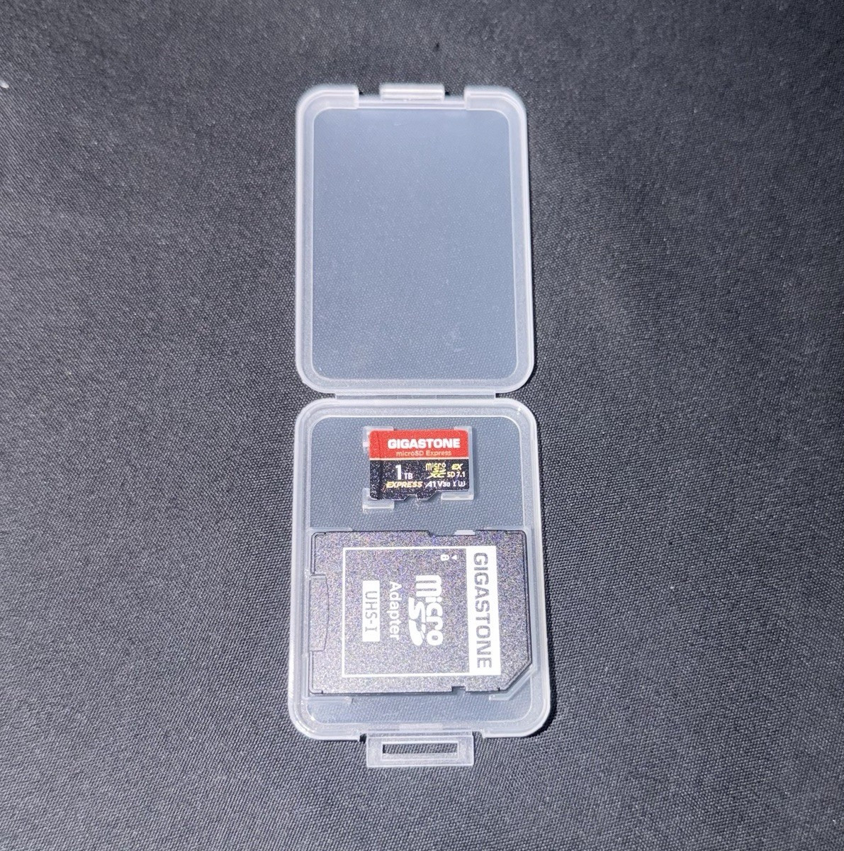 GIGASTONE 1TB MicroSD Express microSD Card w/ SD Adapter UHS-I Class 10