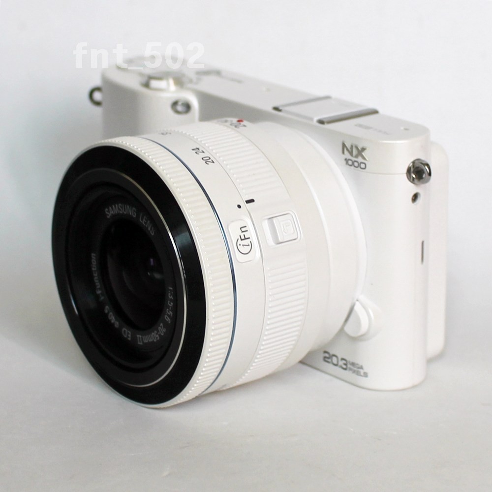Samsung NX1000 20.3MP Digital Camera w/ NX 20-50mm Lens, White [00K0D]
