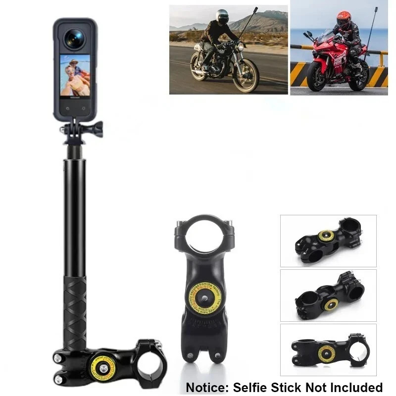 Mount for Gopro DJI Insta360 Motorcycle Bike Invisible Selfie Stick Handlebar
