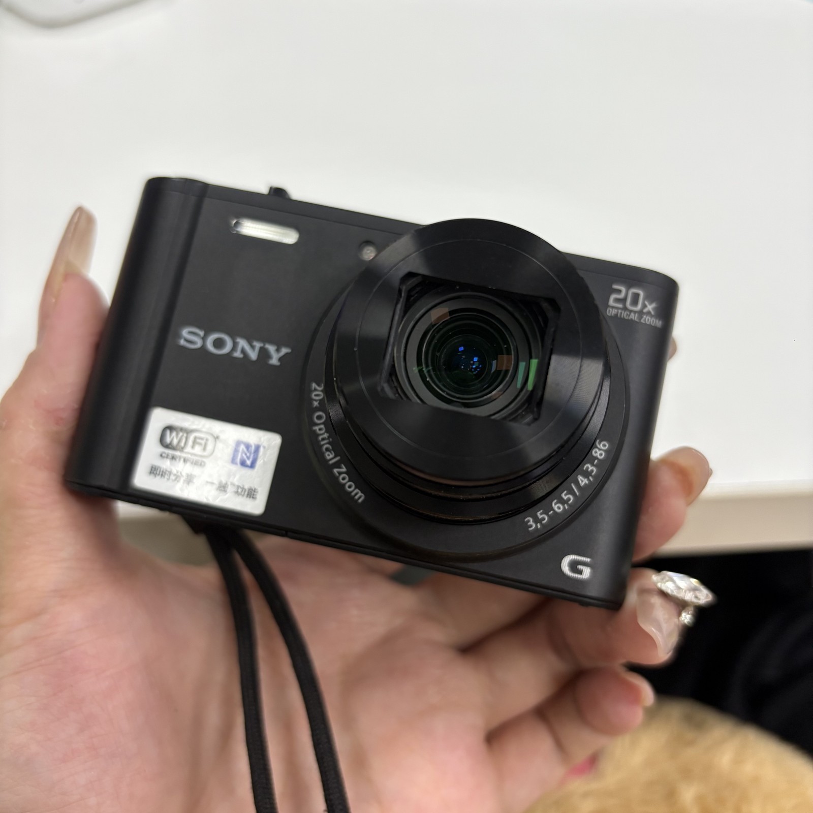 Black SONY Cyber-shot DSC-WX350 18.2 MP 20x Digital Zoom Digital Camera English
