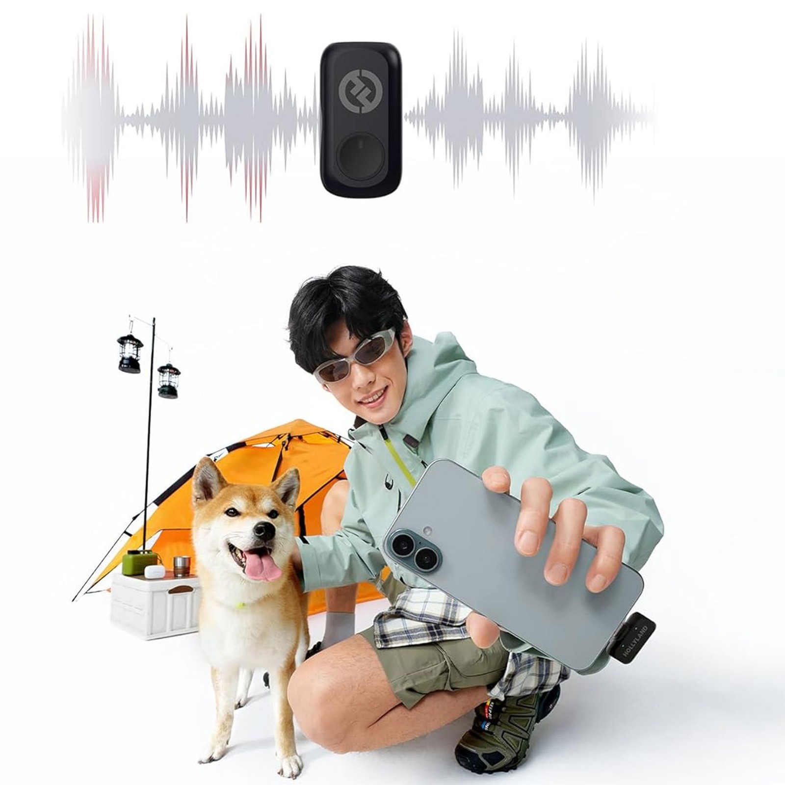 Hollyland LARK A1 Combo 2-Person Wireless Microphone with USB-C and Lightning