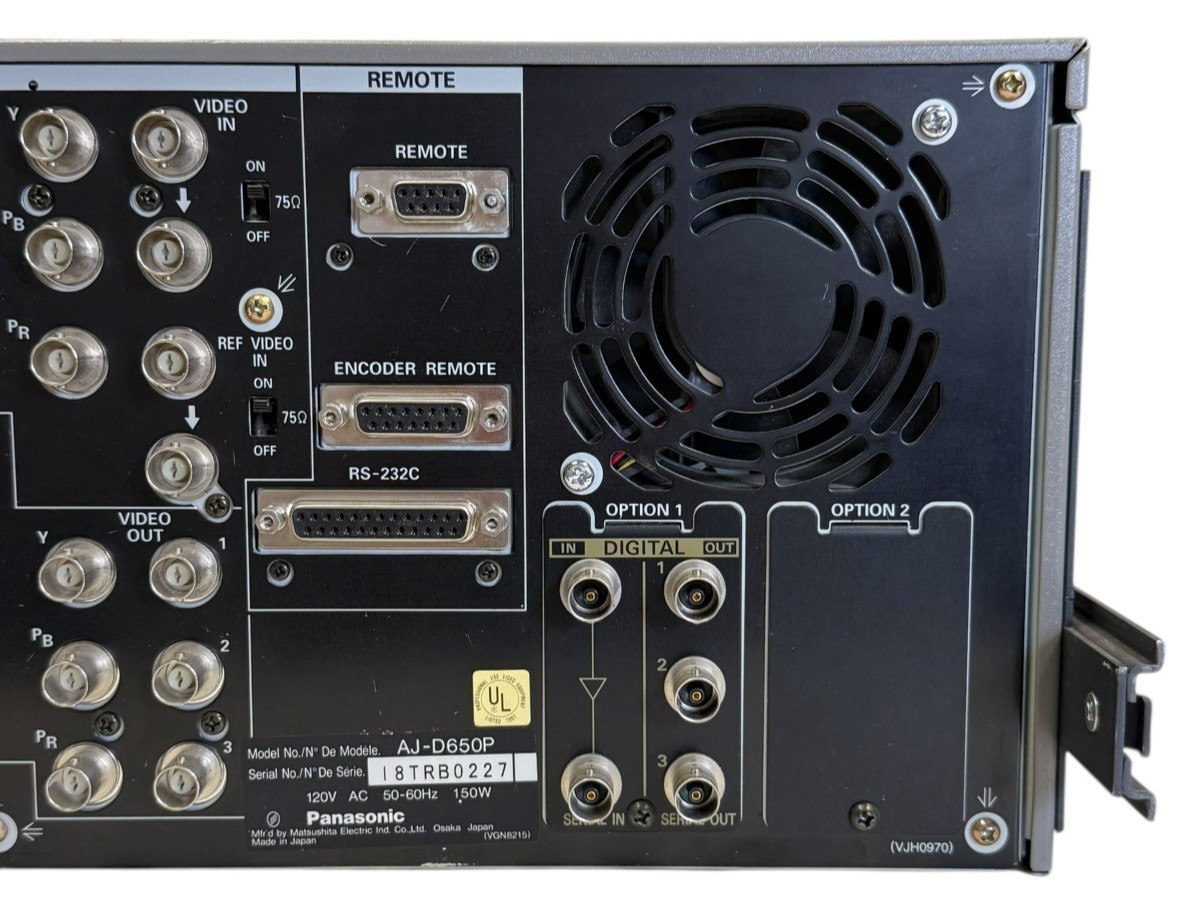 Panasonic AJ-D650 DVCPRO Digital Video Cassette Recorder VT-2 Editing Deck