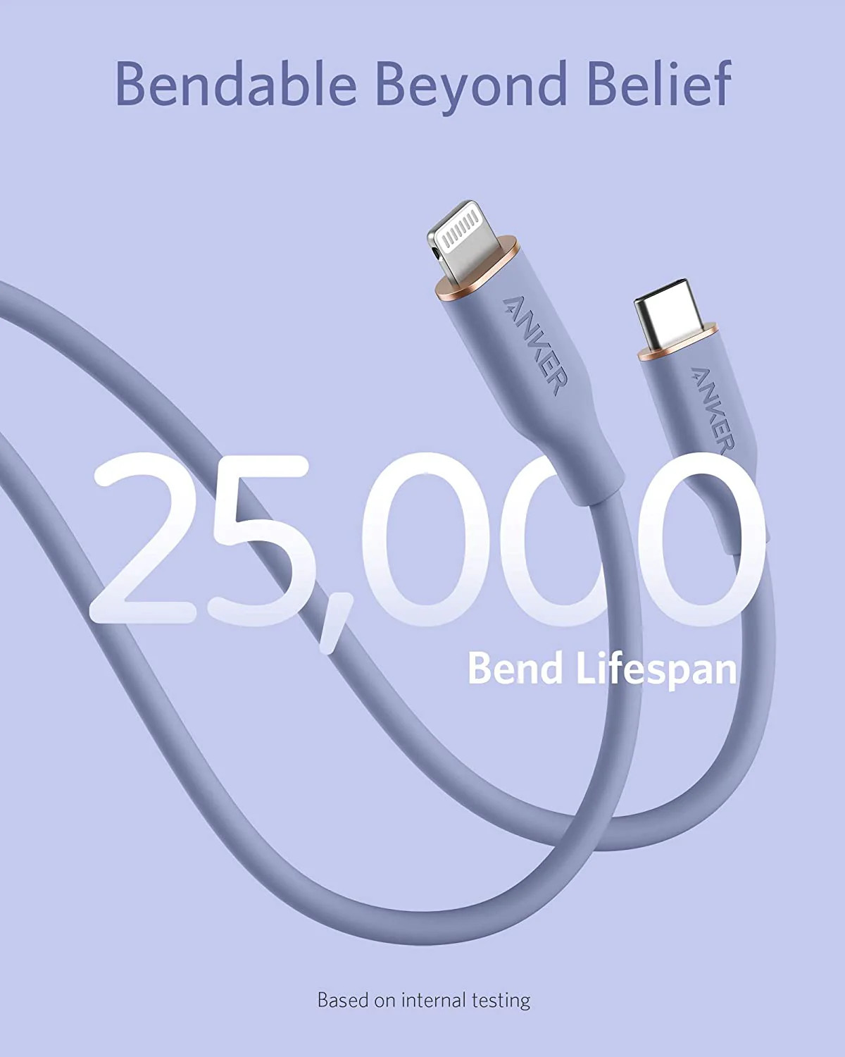 Anker b641/b USB-C to Lightning Cable (Flow, 3 ft Silicone)