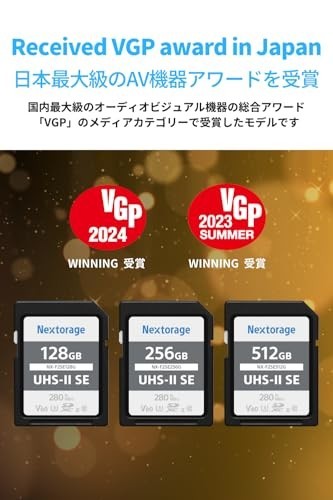 512 GB V60 U3 Nextorage NX-F2SE SDXC UHSII | New Package | 280/150 R-W | 4K