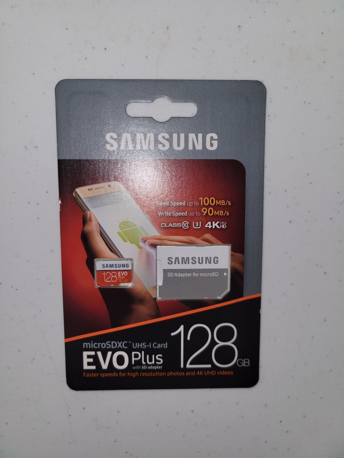 New Samsung EVO Plus 128GB microSDXC UHS-I Card with SD Adapter. Waterproof.