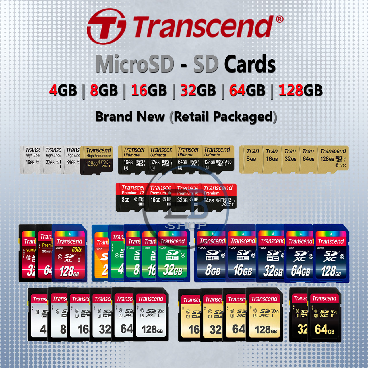 Transcend SD Card Micro SD 4 8 16 32 64 128 GB Memory Card Camera lot Fast Speed