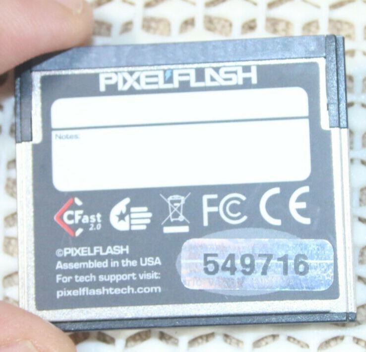 Cfast 2.0 Memory Card 3600X 560 mbs PixelFlash Premium 128GB