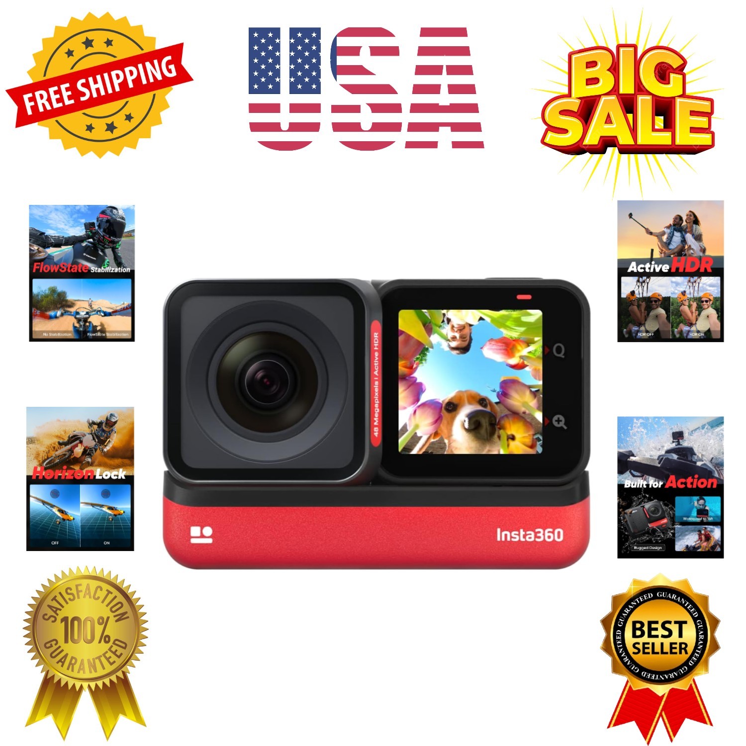 ONE RS 4K Edition – Waterproof 4K 60fps Action Camera with FlowSate Stabiliza…