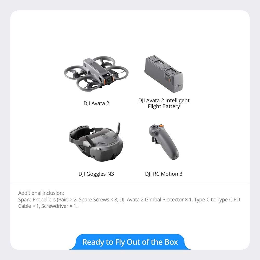 DJI Avata 2 Fly Smart Combo (Single Battery) with FPV Drone, Goggles, Remote