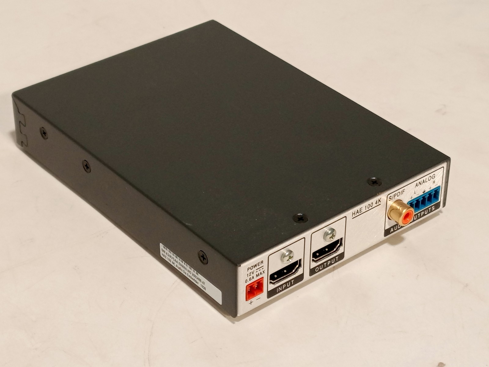 Extron HAE 100 4K HDMI Audio De-Embedder SPDIF Analog as shown