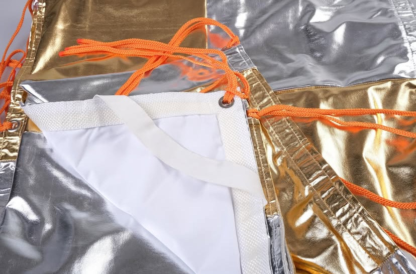 4×4 4x4ft 1.2×1.2m SILVER/GOLD CHECKERBOARD for butterfly with Carrying bag.