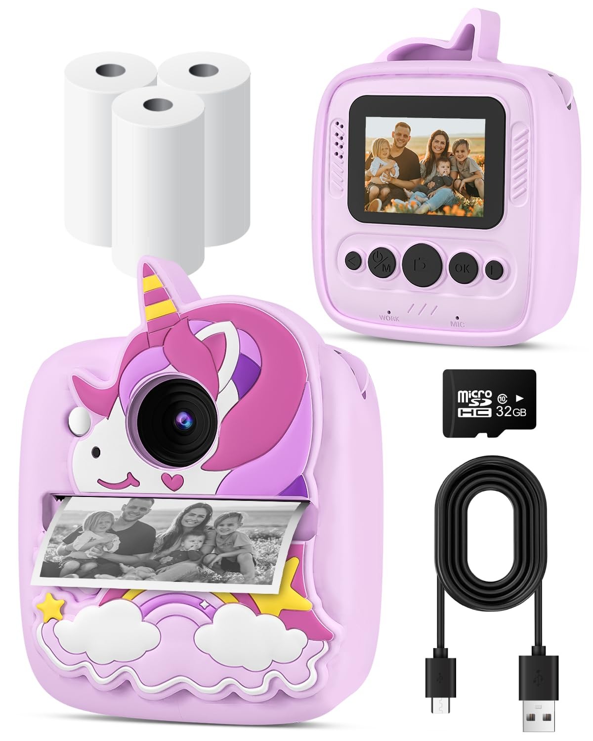 Instant Print for 3-12 Years, Thermal Print Toy is a Surprise Gift for Girls …
