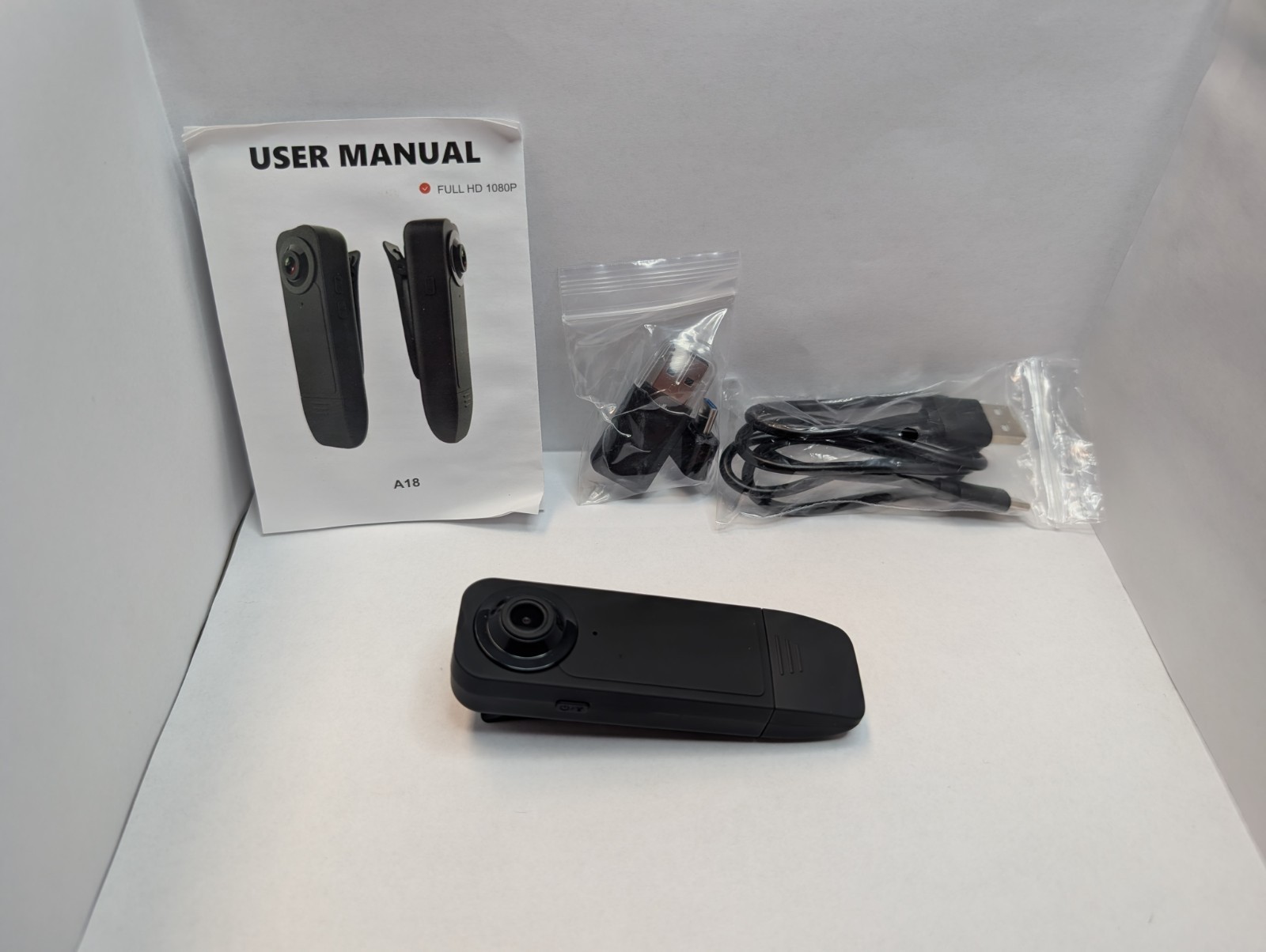 White Body Camera High Definition Video with Audio Recording