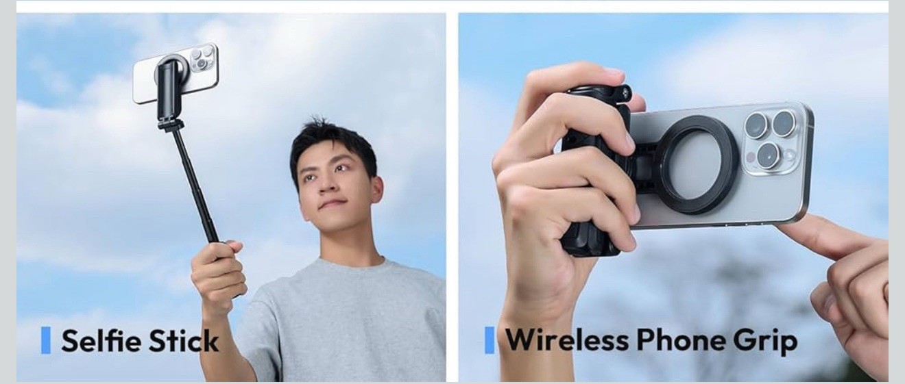 Ulanzi JJ03 3-in-1 Magnetic Tripod Selfie Stick with Remote Control for iPhone