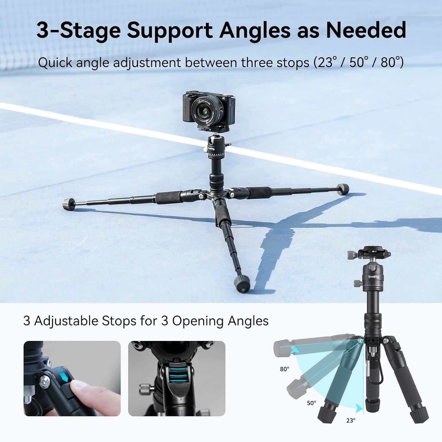 SmallRig RF 05B Portable LED Photography Flashlight Desktop tripod Macro Kit