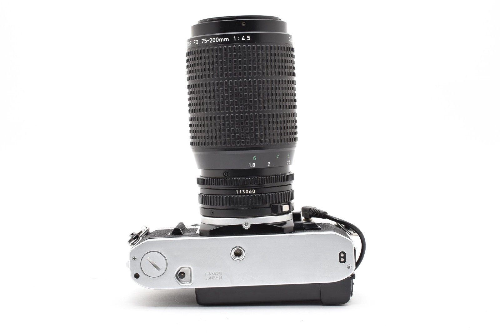 [NEAR MINT w/Bag] Canon AE-1 35mm Film Camera Zoom FD 75-200mm F/4.5 Lens Japan