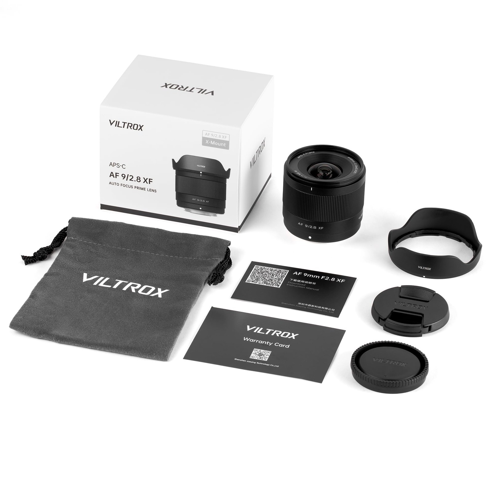VILTROX 9mm F2.8 AF 9mm F2.8 X-Mount Lens Auto Focus Prime Wide Angle Lens