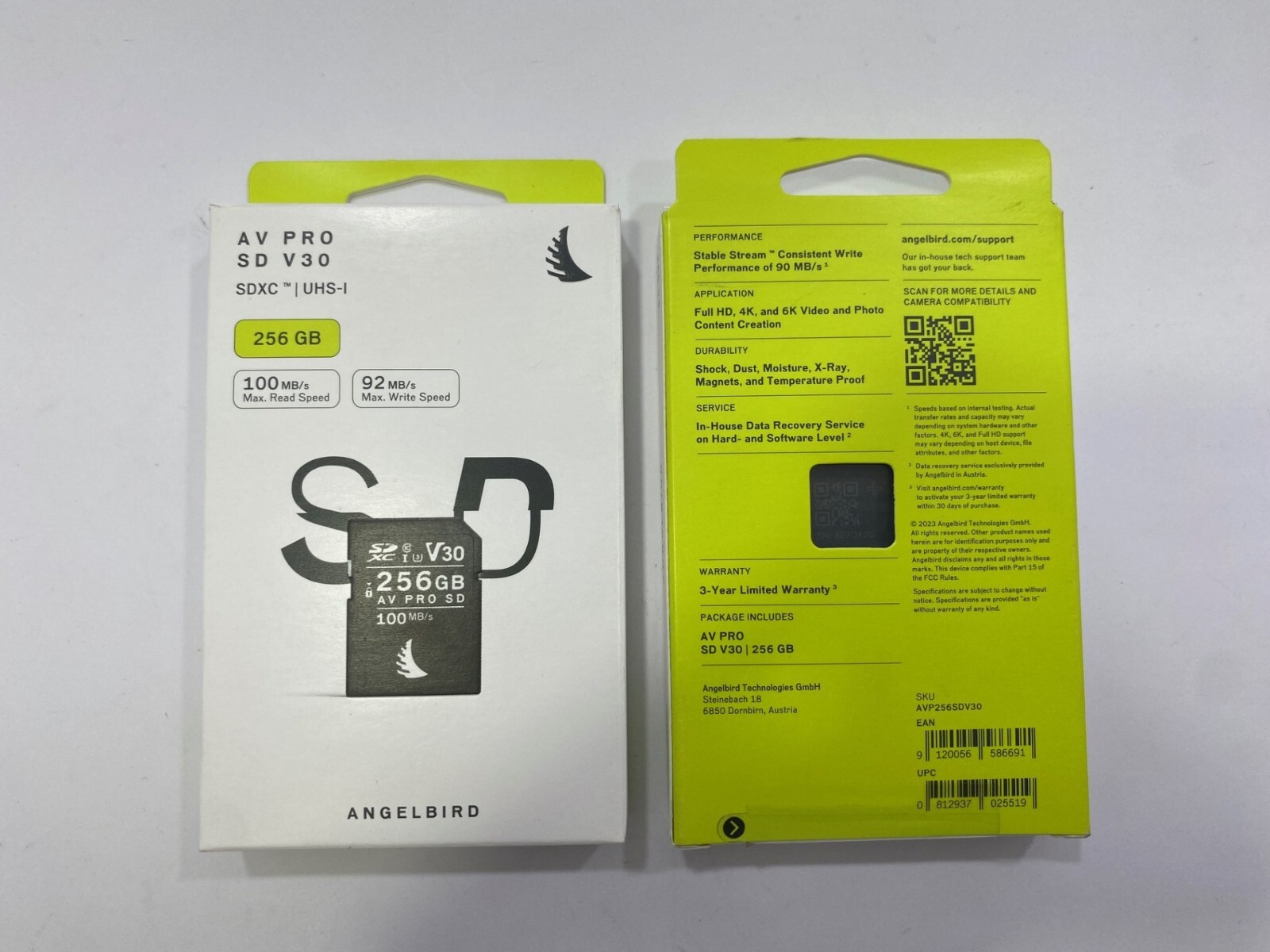 2x AngelBird AV Pro SD V30 256GB – AVP256SDV30