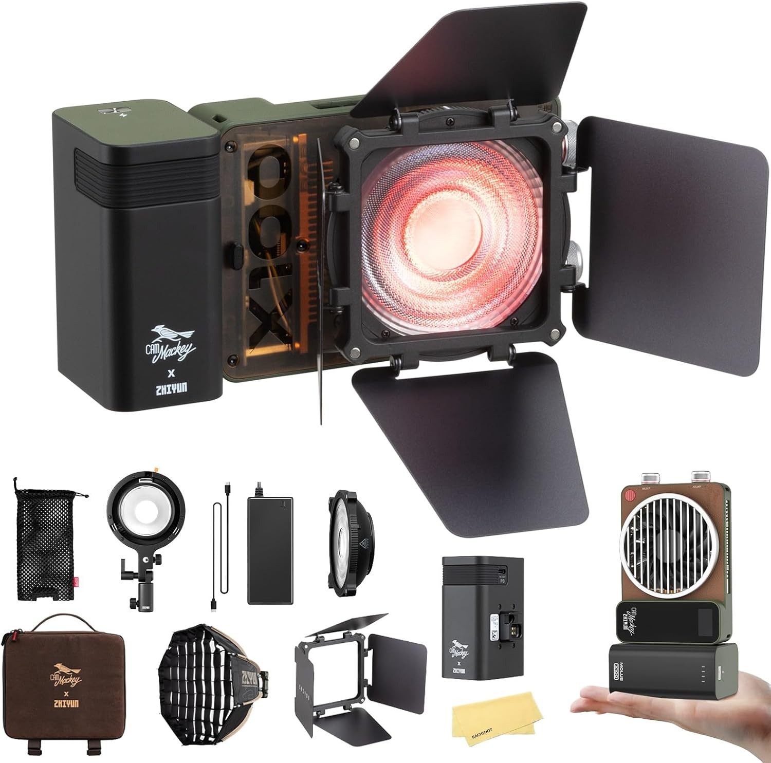 Zhiyun MOLUS X100 RGB PRO V2 100W Full Color RGB Video Light Pocket w/ Softbox