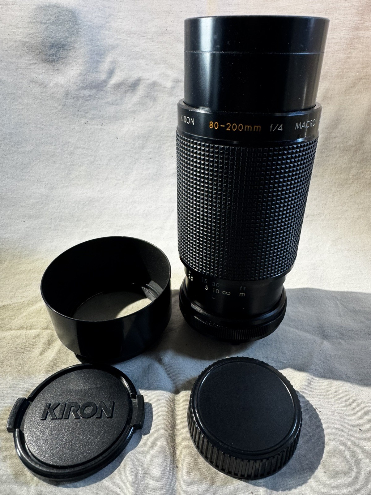 Kiron Lens Lot Pentax PK Mount 28mm f/2.8 + 80-200mm f/4 Macro Hood Cases Caps