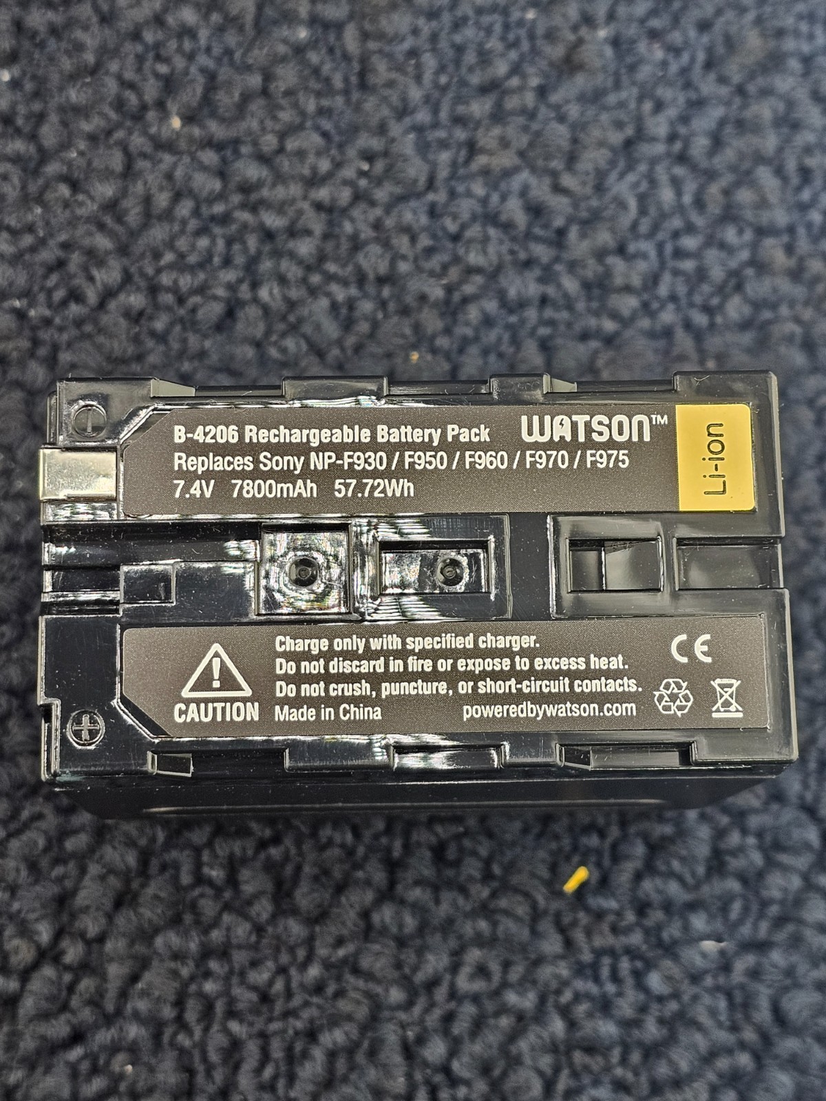 Watson B-4206 Li-Ion Battery Pack 7.4V 7800mAh Sony NP-F930 F950 F960 F970 F975