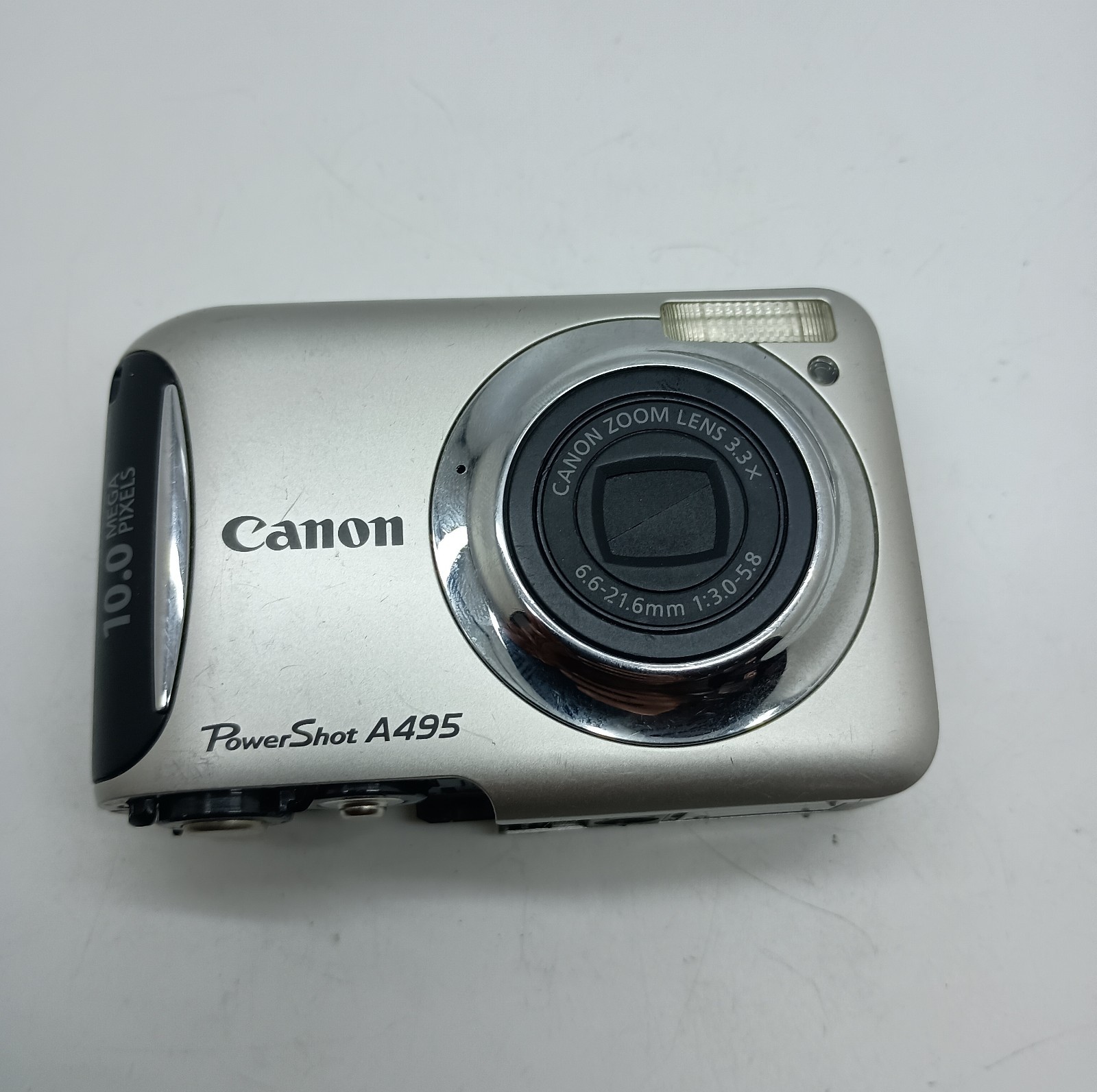 #AH) Canon PowerShot A495 Silver 10.0 MP Digital Camera Works Please Read