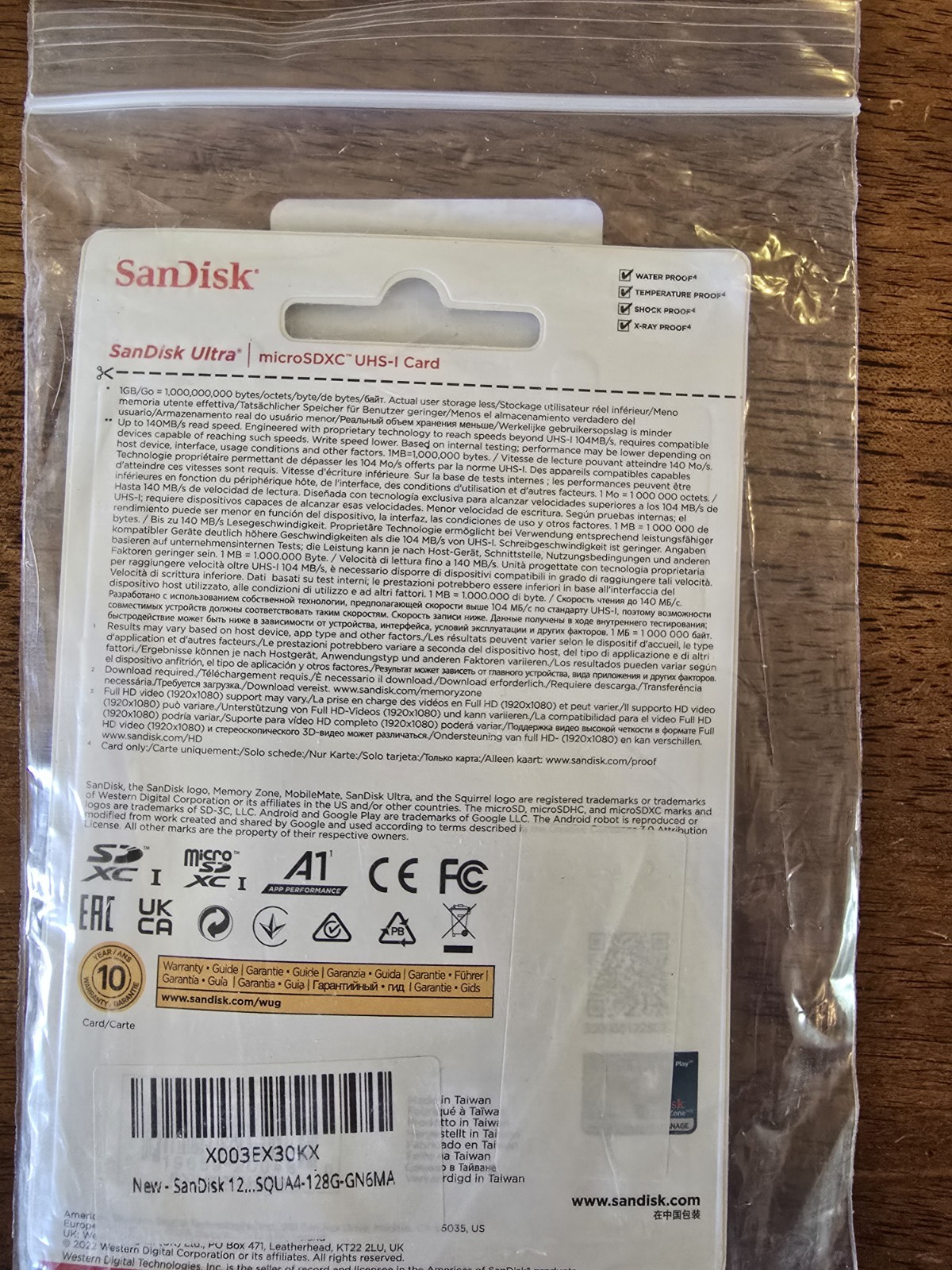 SanDisk Ultra 128GB microSDXC UHS-I A1 High Speed Waterproof w/ SD Adapter